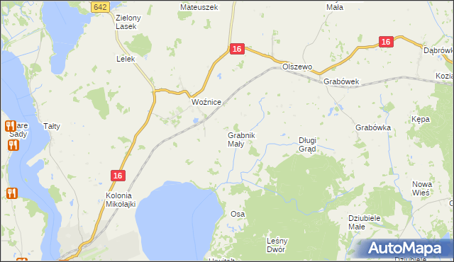 mapa Grabnik Mały, Grabnik Mały na mapie Targeo