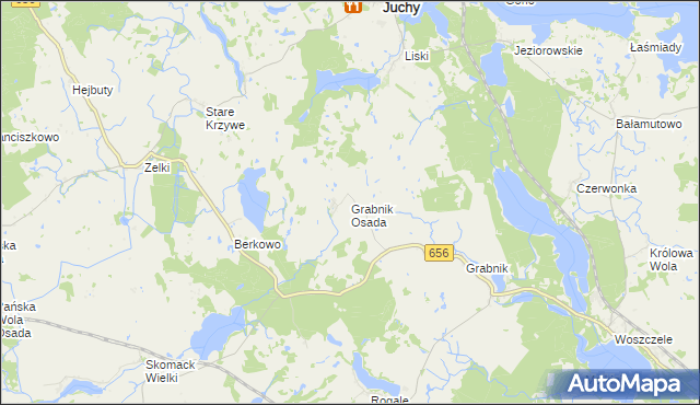 mapa Grabnik Osada, Grabnik Osada na mapie Targeo