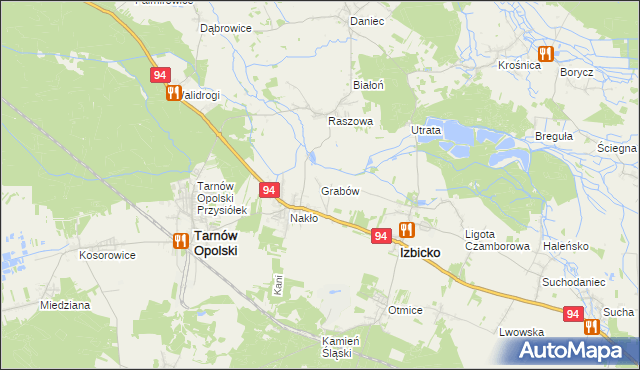 mapa Grabów gmina Izbicko, Grabów gmina Izbicko na mapie Targeo