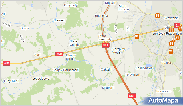 mapa Grzymały Szczepankowskie, Grzymały Szczepankowskie na mapie Targeo