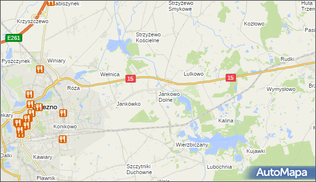 mapa Jankowo Dolne, Jankowo Dolne na mapie Targeo