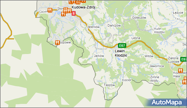 mapa Jarków, Jarków na mapie Targeo