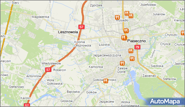 mapa Jazgarzewszczyzna, Jazgarzewszczyzna na mapie Targeo