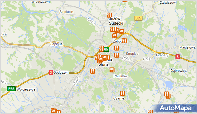 mapa Jelenia Góra, Jelenia Góra na mapie Targeo