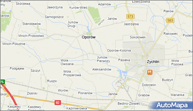 mapa Jurków Pierwszy, Jurków Pierwszy na mapie Targeo
