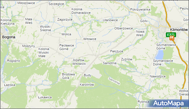 mapa Jurkowice gmina Bogoria, Jurkowice gmina Bogoria na mapie Targeo