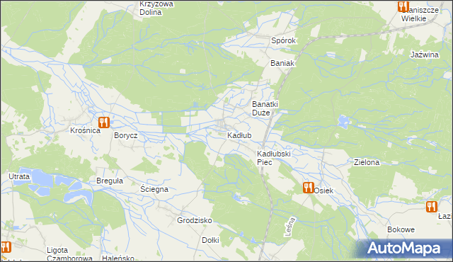 mapa Kadłub gmina Strzelce Opolskie, Kadłub gmina Strzelce Opolskie na mapie Targeo