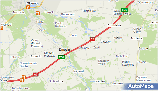 mapa Kałęczew gmina Dmosin, Kałęczew gmina Dmosin na mapie Targeo