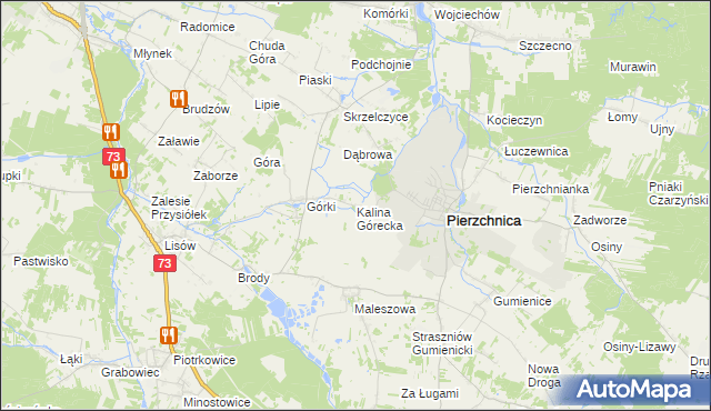 mapa Kalina Górecka, Kalina Górecka na mapie Targeo