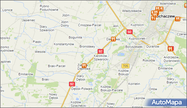 mapa Karolków Szwarocki, Karolków Szwarocki na mapie Targeo