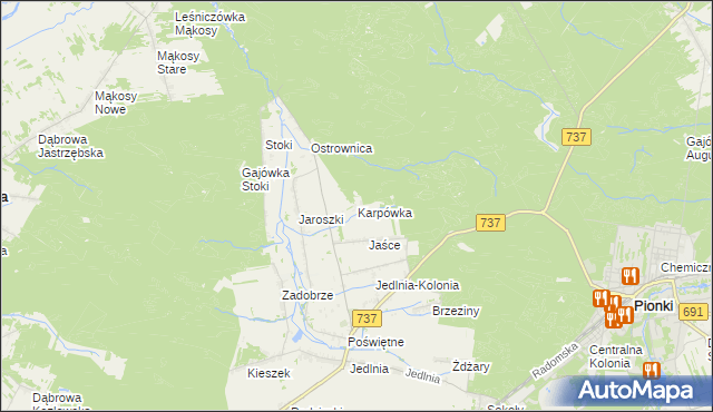 mapa Karpówka, Karpówka na mapie Targeo