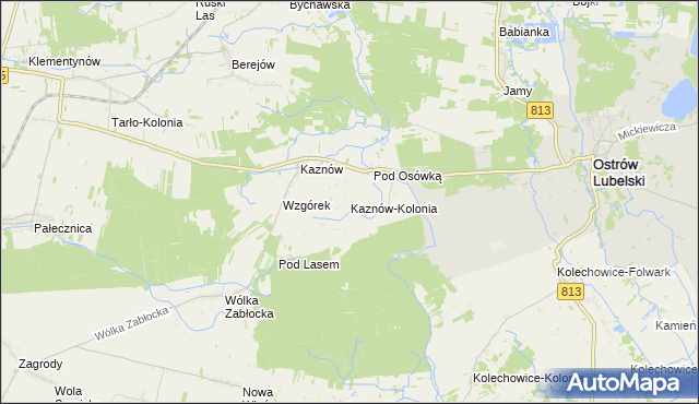 mapa Kaznów-Kolonia, Kaznów-Kolonia na mapie Targeo