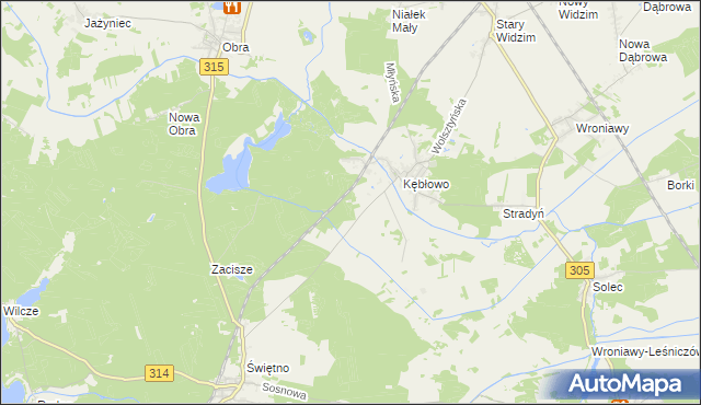 mapa Kębłowo Gajówka, Kębłowo Gajówka na mapie Targeo