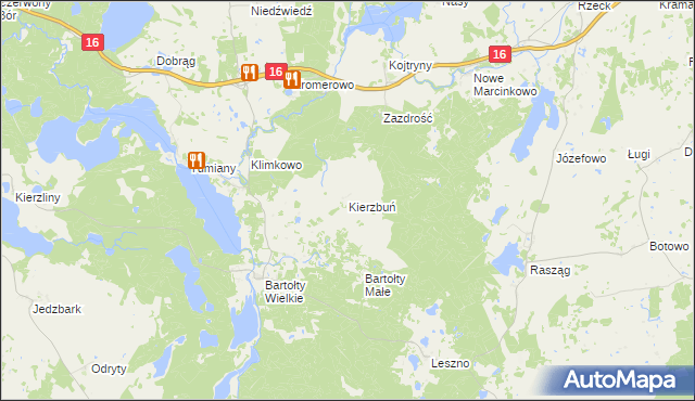 mapa Kierzbuń, Kierzbuń na mapie Targeo