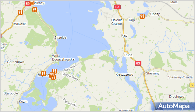 mapa Kleszczewo-Osada, Kleszczewo-Osada na mapie Targeo