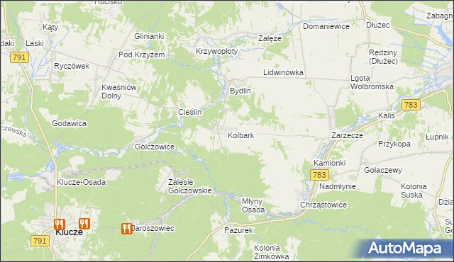 mapa Kolbark, Kolbark na mapie Targeo