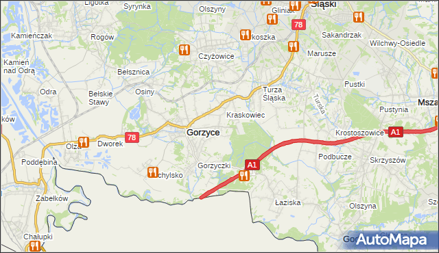 mapa Kolonia Fryderyka, Kolonia Fryderyka na mapie Targeo