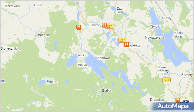 mapa Kotkowo gmina Łukta, Kotkowo gmina Łukta na mapie Targeo