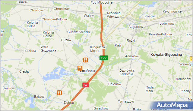 mapa Krogulcza Sucha, Krogulcza Sucha na mapie Targeo