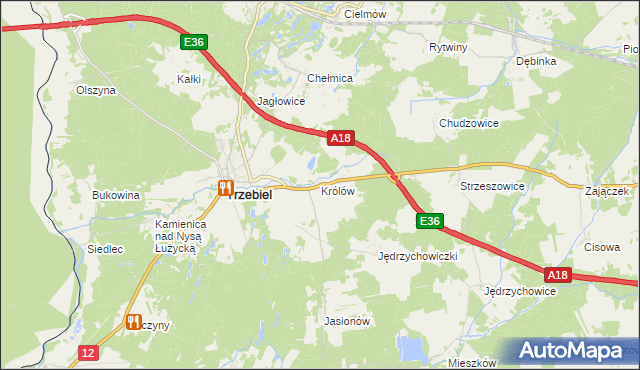 mapa Królów, Królów na mapie Targeo