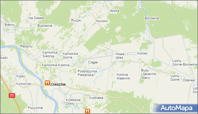 mapa Krzeszów Górny, Krzeszów Górny na mapie Targeo