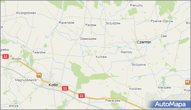 mapa Kurcew, Kurcew na mapie Targeo