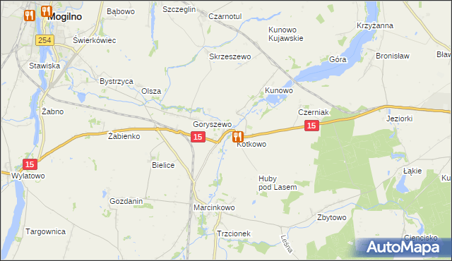 mapa Kwieciszewo, Kwieciszewo na mapie Targeo