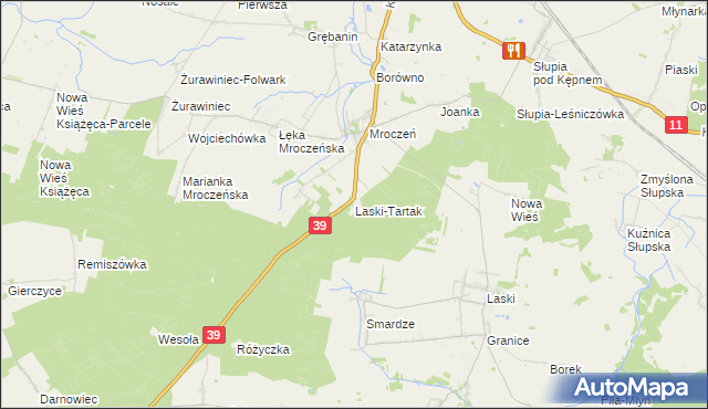 mapa Laski-Tartak, Laski-Tartak na mapie Targeo