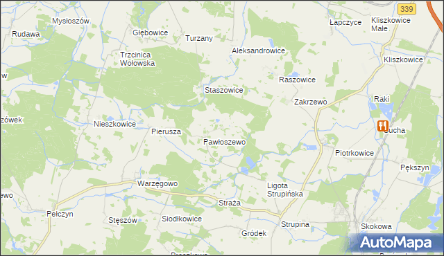 mapa Łazarzowice, Łazarzowice na mapie Targeo