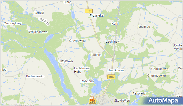 mapa Lechlin, Lechlin na mapie Targeo