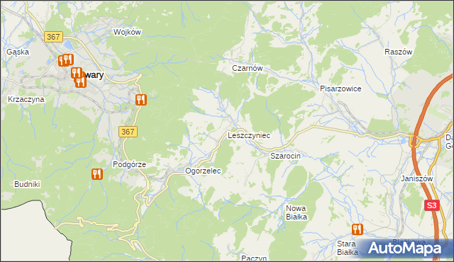 mapa Leszczyniec, Leszczyniec na mapie Targeo