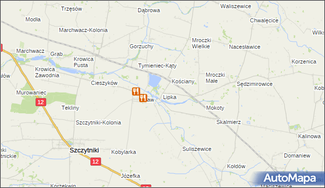 mapa Lipka gmina Szczytniki, Lipka gmina Szczytniki na mapie Targeo