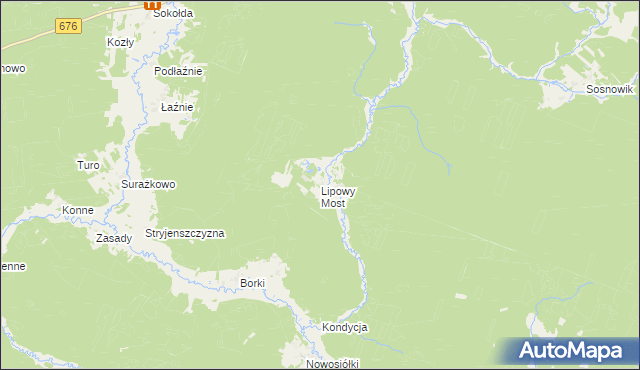 mapa Lipowy Most, Lipowy Most na mapie Targeo