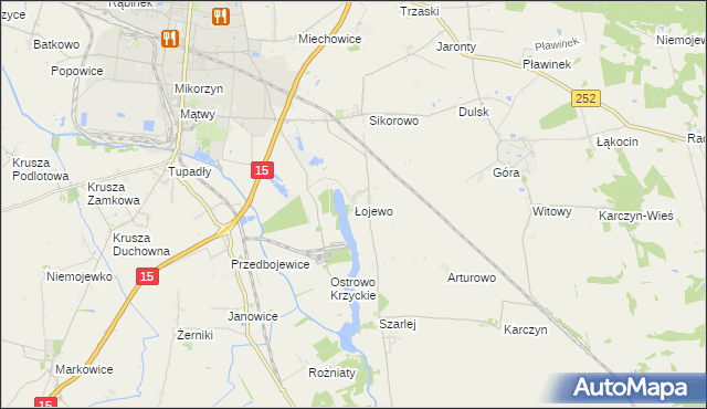 mapa Łojewo gmina Inowrocław, Łojewo gmina Inowrocław na mapie Targeo