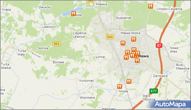 mapa Łomia, Łomia na mapie Targeo