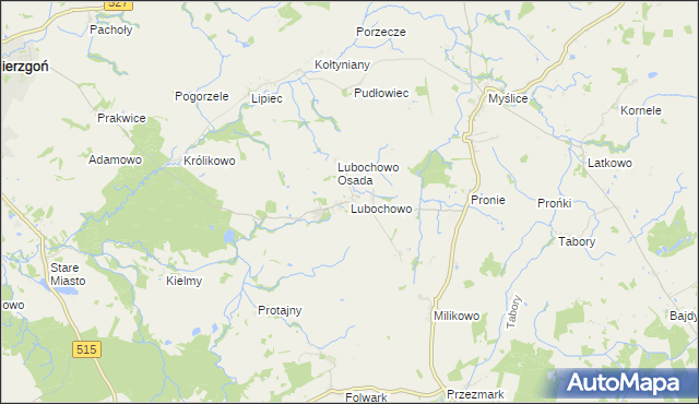 mapa Lubochowo, Lubochowo na mapie Targeo
