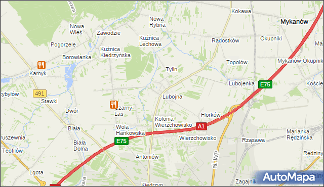 mapa Lubojna, Lubojna na mapie Targeo