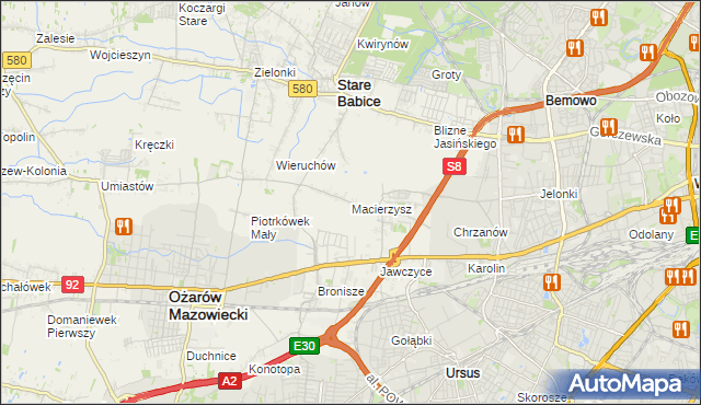 mapa Macierzysz, Macierzysz na mapie Targeo