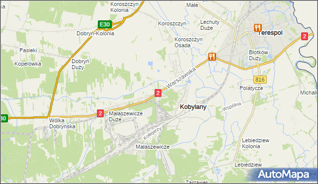 mapa Małaszewicze Małe, Małaszewicze Małe na mapie Targeo