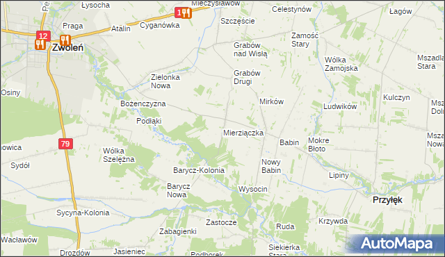 mapa Mierziączka, Mierziączka na mapie Targeo