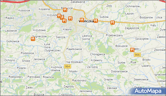 mapa Mietniów, Mietniów na mapie Targeo