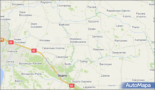 mapa Miszewko-Stefany, Miszewko-Stefany na mapie Targeo