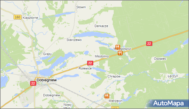 mapa Młodolino, Młodolino na mapie Targeo