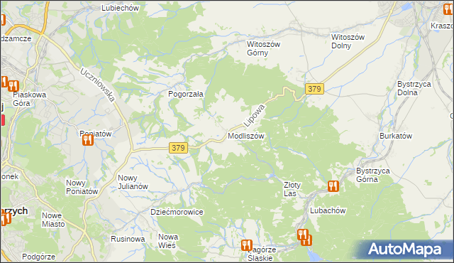 mapa Modliszów, Modliszów na mapie Targeo