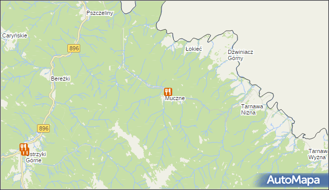 mapa Muczne, Muczne na mapie Targeo