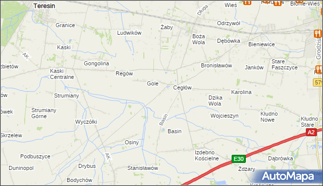 mapa Murowaniec gmina Baranów, Murowaniec gmina Baranów na mapie Targeo