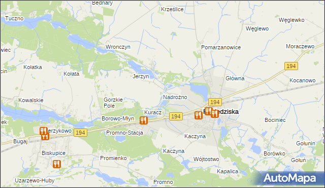 mapa Nadrożno, Nadrożno na mapie Targeo