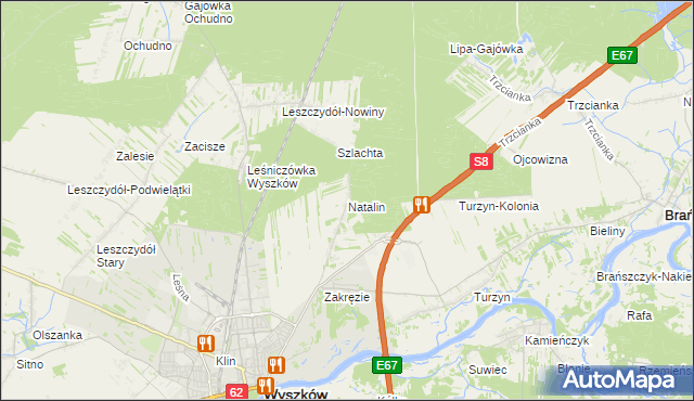 mapa Natalin gmina Wyszków, Natalin gmina Wyszków na mapie Targeo