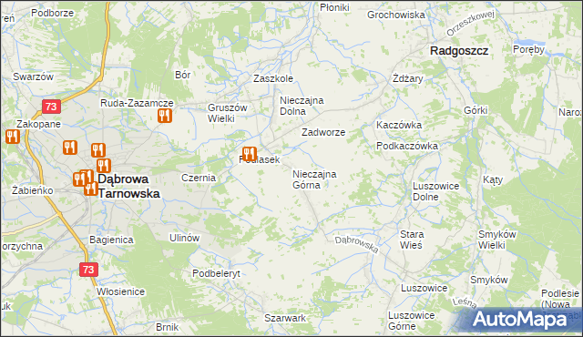 mapa Nieczajna Górna, Nieczajna Górna na mapie Targeo