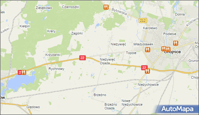 mapa Nieżywięć Osada, Nieżywięć Osada na mapie Targeo